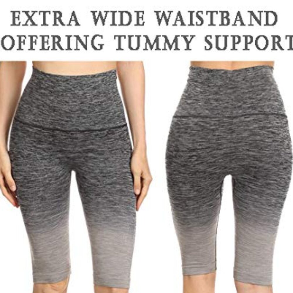 NWT Yoga Dry-Fit Ombre Compression Leggings Seamless High Waist Tummy support - Picture 7 of 8